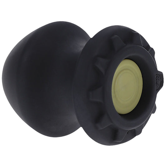 Fort Troff - Kum Keeper - Medium - Black Medium Hollow Butt Plug with Removeable Stopper
