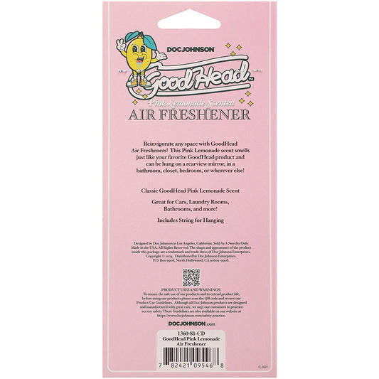 GoodHead Air Freshener - Pink Lemonade - Pink Lemonade Scented Air Freshener
