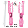 Adam & Eve Dual Pleasure Vibe - Pink 12 cm (4.75'') Vibrator with Anal Probe