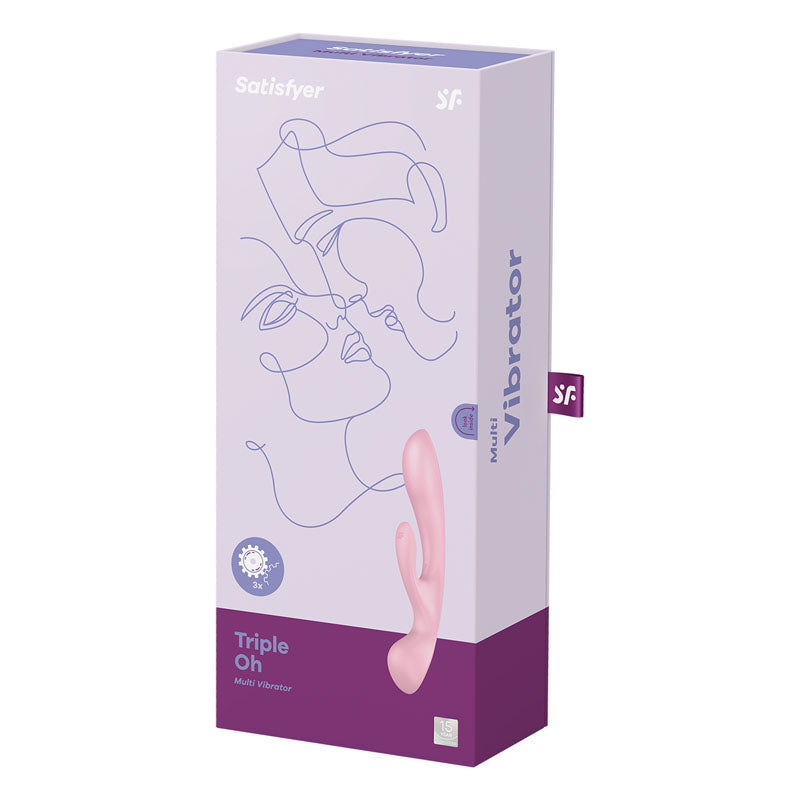 Satisfyer Triple Oh - Pink USB Rechargeable Rabbit Vibrator