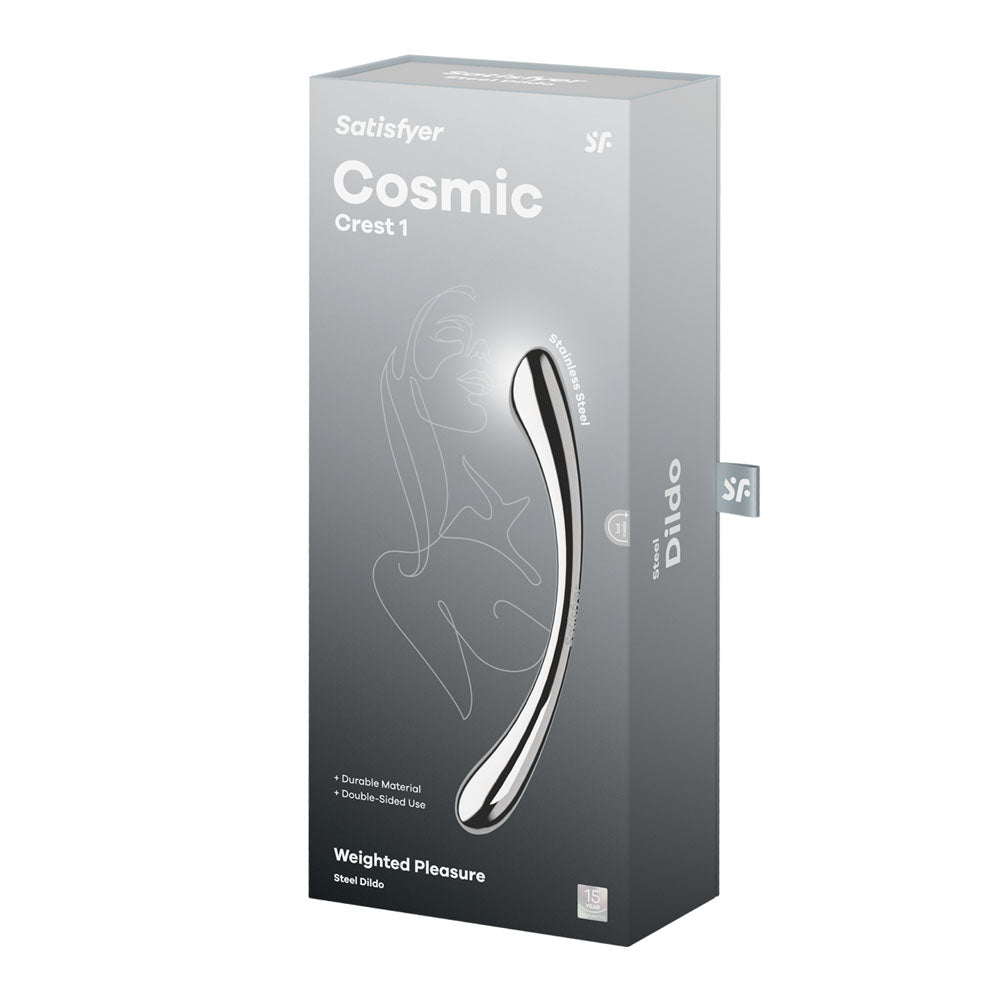 Satisfyer Cosmic Crest 1 - Chrome Steel 24 cm Dildo