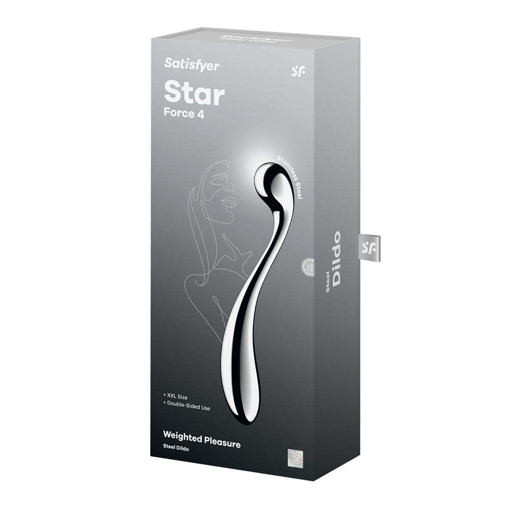 Satisfyer Star Force 4 - Chrome Steel 26 cm Dildo