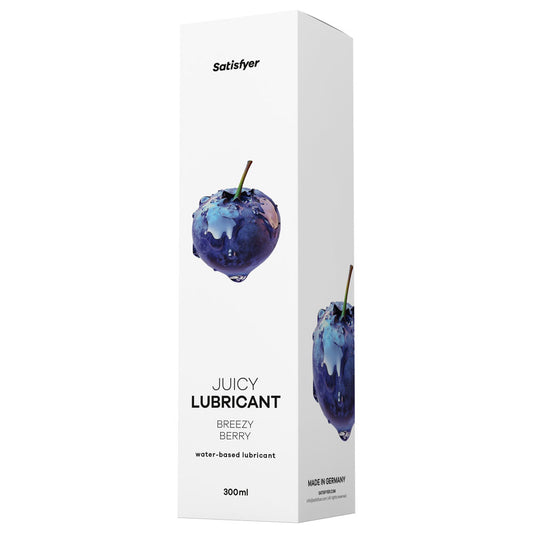 Satisfyer Juicy Lubricant 300 ml Breezy Berry - Blueberry Scented Water Based Lubricant - 300 ml Bottle