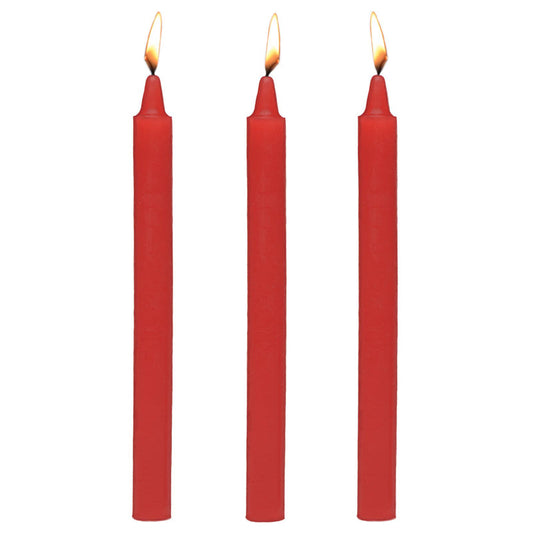 Master Series Fetish Drip Candles - Red - 3 Pack