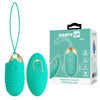 Party Up IAN Remote Egg - Teal - Teal USB Rechargeable Vibrating Egg with Wireless Remote