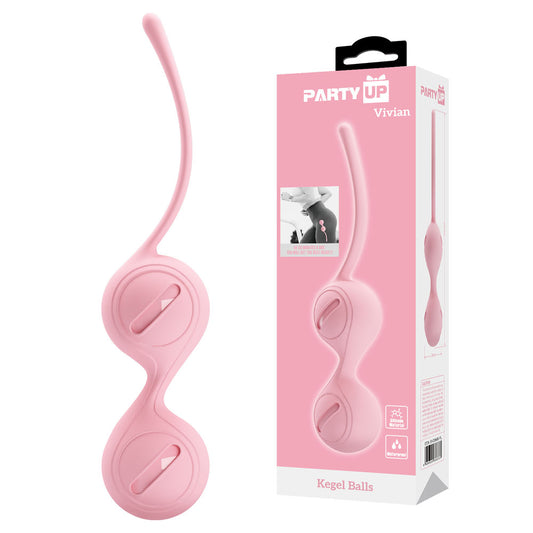 Party Up VIVIAN Kegel Balls - Pink - Pink Kegel Balls