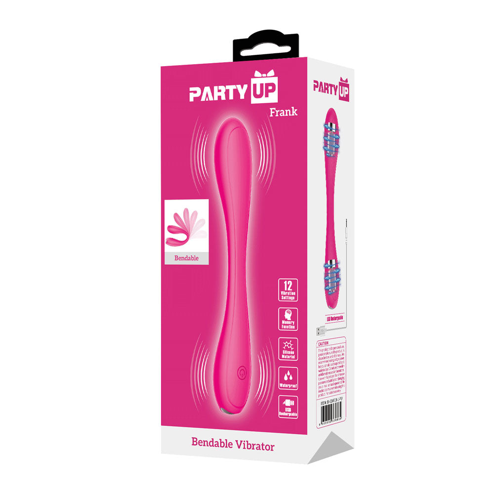 Party Up FRANK Bendable Vibe - Pink - Pink 17.1 cm Bendable Vibrator