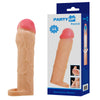 Party Up PATRICK 2 Inch Extender Sleeve - Flesh 2 Inch Penis Extender Sleeve with Ball Strap