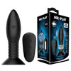 MR PLAY Rotation Beads Anal Plug - Black USB Rechargeable Beaded Butt Plug with Wireless Remote