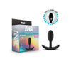 Anal Adventures Platinum Vibra Slim Plug - Black 8.9 cm Small Butt Plug with Internal Ball