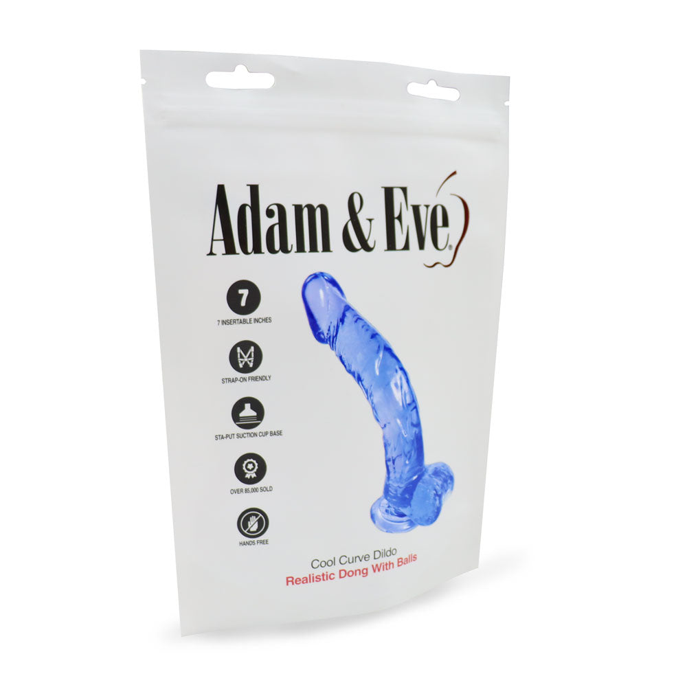 Adam & Eve Cool Curve Jelly Dong - Clear 21.6 cm Dong