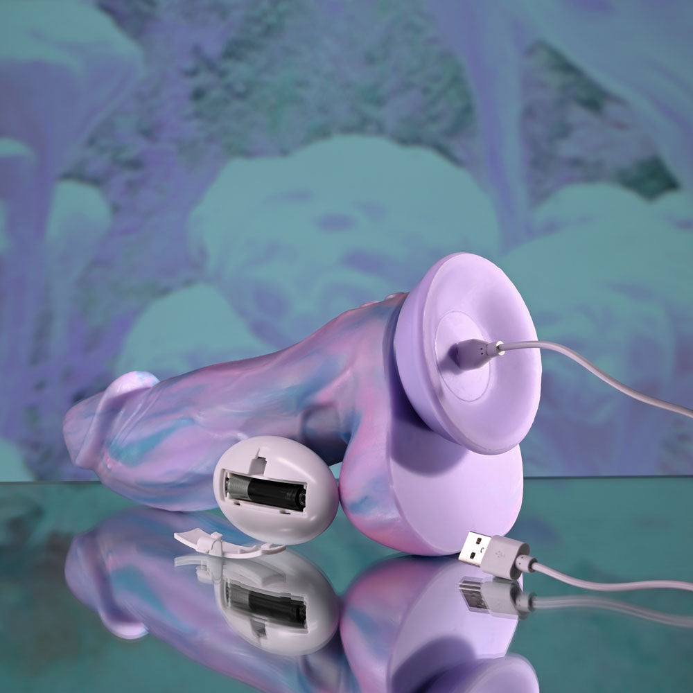 Evolved MYTHICAL - Multicoloured 22.6 cm USB Rechargeable Vibrating Fantasy Dildo with Remote