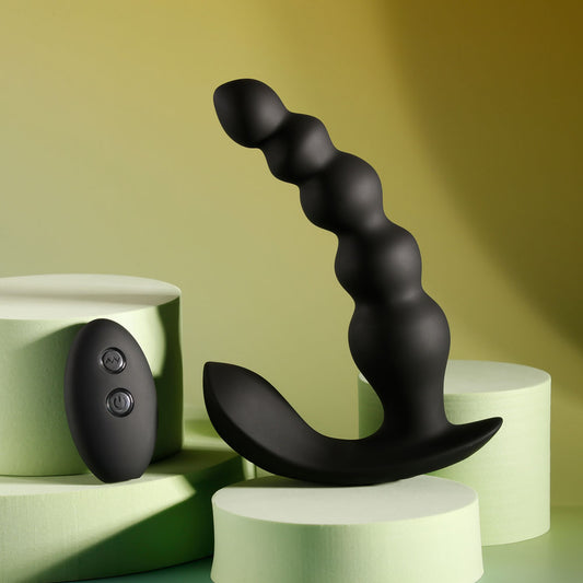 Evolved BEAD ME UP - Black 16.8 cm USB Rechargeable Vibrating Anal Beads with Wireless Remote