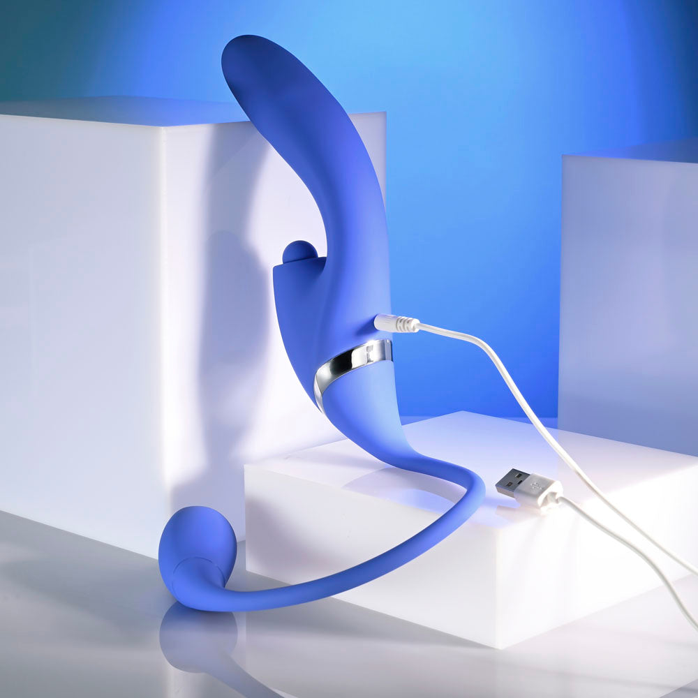 Evolved ALL IN - Purple USB Recahrgeable Triple Stimulating Vibrator