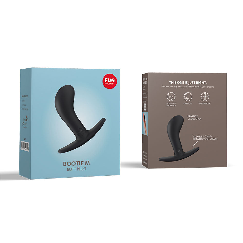 Fun Factory BOOTIE M black - Black 9.3 cm Medium Butt Plug