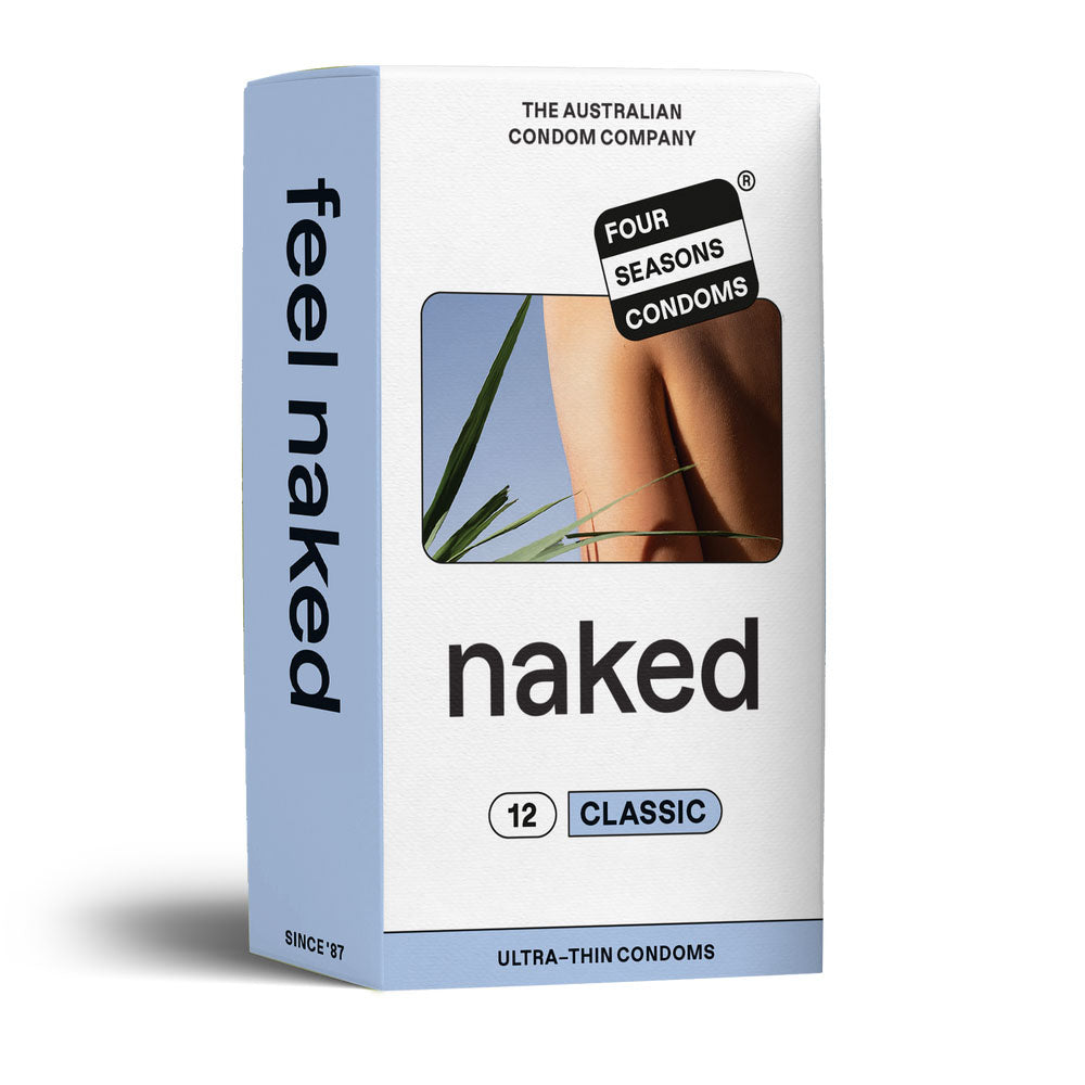 Naked Classic Condoms - Ultra Thin Lubricated Condoms - 12 Pack