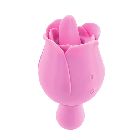 Adam & Eve EVES RAVISHING CLIT FLICKING ROSE - Pink USB Rechargeable Rose Flicking Stimulator