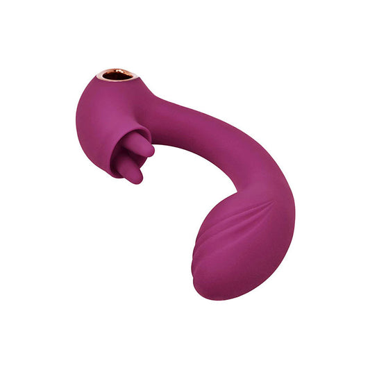 Adam & Eve ROSE GOLD CLIT TICKLER - Red 22 cm USB Rechargeable Rabbit Vibrator