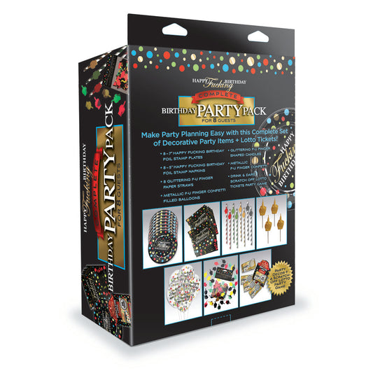 Happy F**king Birthday Complete Party Pack - Party Set for 8 People