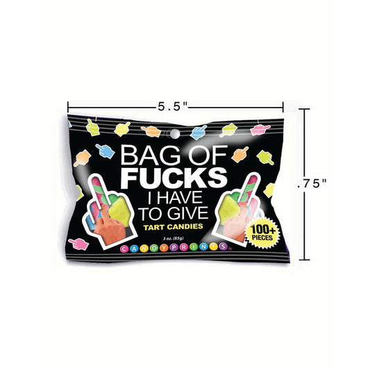 Bag Of Fucks I Have To Give - Fruit Flavoured Lollies - 85 gram Bag