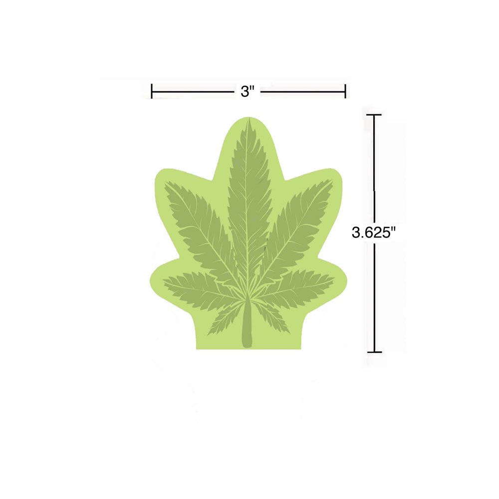Cannabis Leaf Sticky Notes - Novelty Sticky Notes - 100 Pack