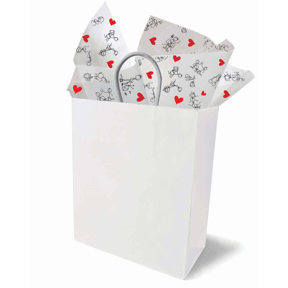 Naughty Stick Figure Tissue Paper Sheets - Novelty Decoration Sheets - 6 Pack