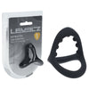 LEVELZ Soft Bead Grip Silicone Cock Ring - Black - Black Cock & Balls Rings