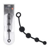 LEVELZ Curved Silicone Anal Beads - Black - Black 29.5 cm Anal Beads