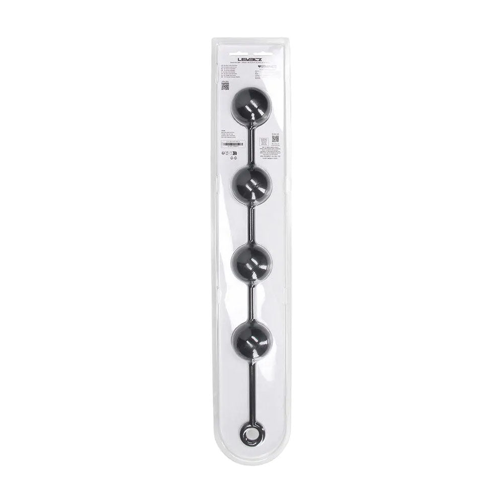 LEVELZ Round Anal Balls - XXL - 60mm - Black 52.5 cm XXL Anal Beads