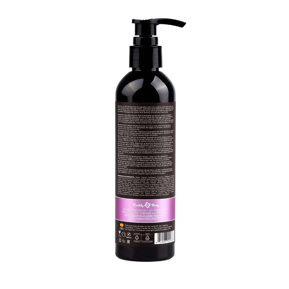 Hemp Seed Massage Lotion - Lavender Scented - 237 ml Bottle