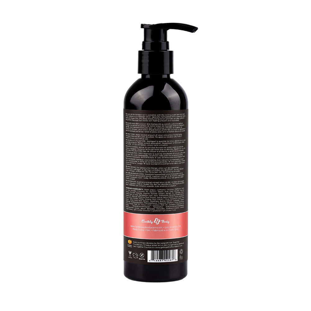 Hemp Seed Massage Lotion - Isle Of You (Coconut Water, Citrus & Vanilla) Scented - 237 ml Bottle