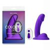 Colours Curve - Vibrating 5'' Dildo - Purple - Purple 12.6 cm USB Rechargeable Vibrating Dildo with Wireless Remote