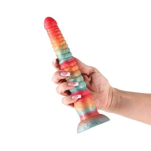 Colours Stacked - 9'' Dildo - Red/Gold - Red/Gold 23 cm Fantasy Dildo