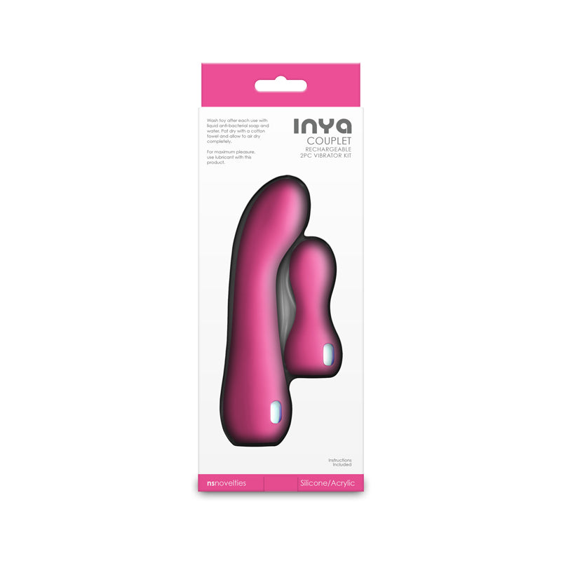 INYA Couplet - Pink - Pink USB Rechargeable Vibrators - Set of 2 Sizes