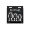 Renegade Triple Ace Kit - Black - Black Butt Plugs - Set of 3 Sizes