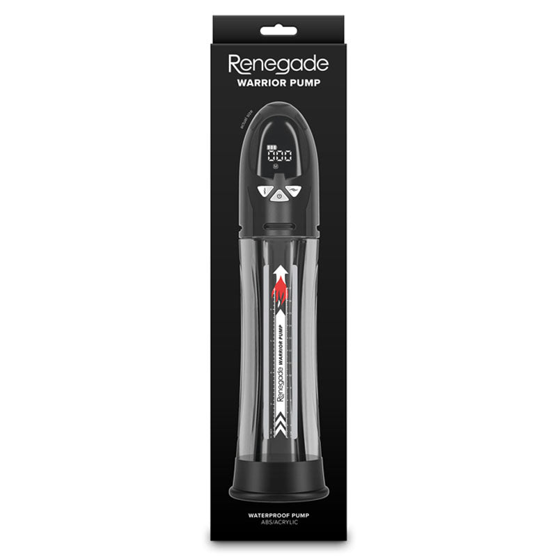 Renegade Warrior Pump - Black - Black/Clear Waterproof Automatic Penis Pump