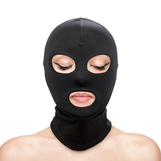 Fetish & Fashion - Eyes & Mouth Hood - Black - Black Hood