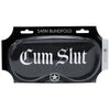 OUCH! Satin Mask - Cum Slut - Black Printed Eye Mask
