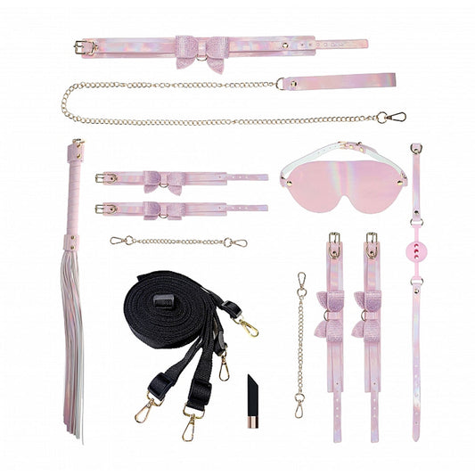 OUCH! Paris Collection - Kit with Bag - Pink Bondage Set with Bag - 8 Piece Kit