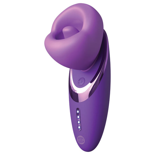 Fantasy For Her Pleasure Sucker - Purple USB Rechargeable Sucking, Licking & Vibrating Stimulator