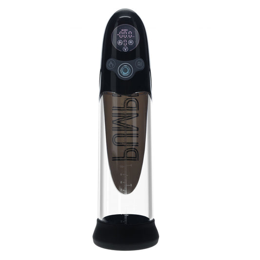 PUMPED Aqua-Pro Auto Pump - Black - Black/Clear USB Rechargeable AI-Enabled Submersible Auto Penis Pump