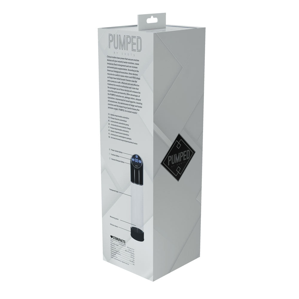 PUMPED Automatic Waterproof Pump - Black - Black/Clear USB Rechargeable Automatic Penis Pump