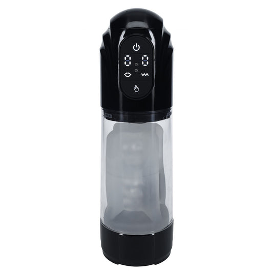 PUMPED TechnoThrust Auto Masturbator - Black/Clear USB Rechargeable Auto Maturbator