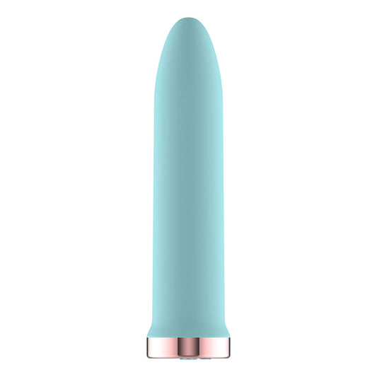 Passion Play Rechargeable Vibrating Bullet - Blue - Blue 9.8 cm USB Rechargeable Bullet