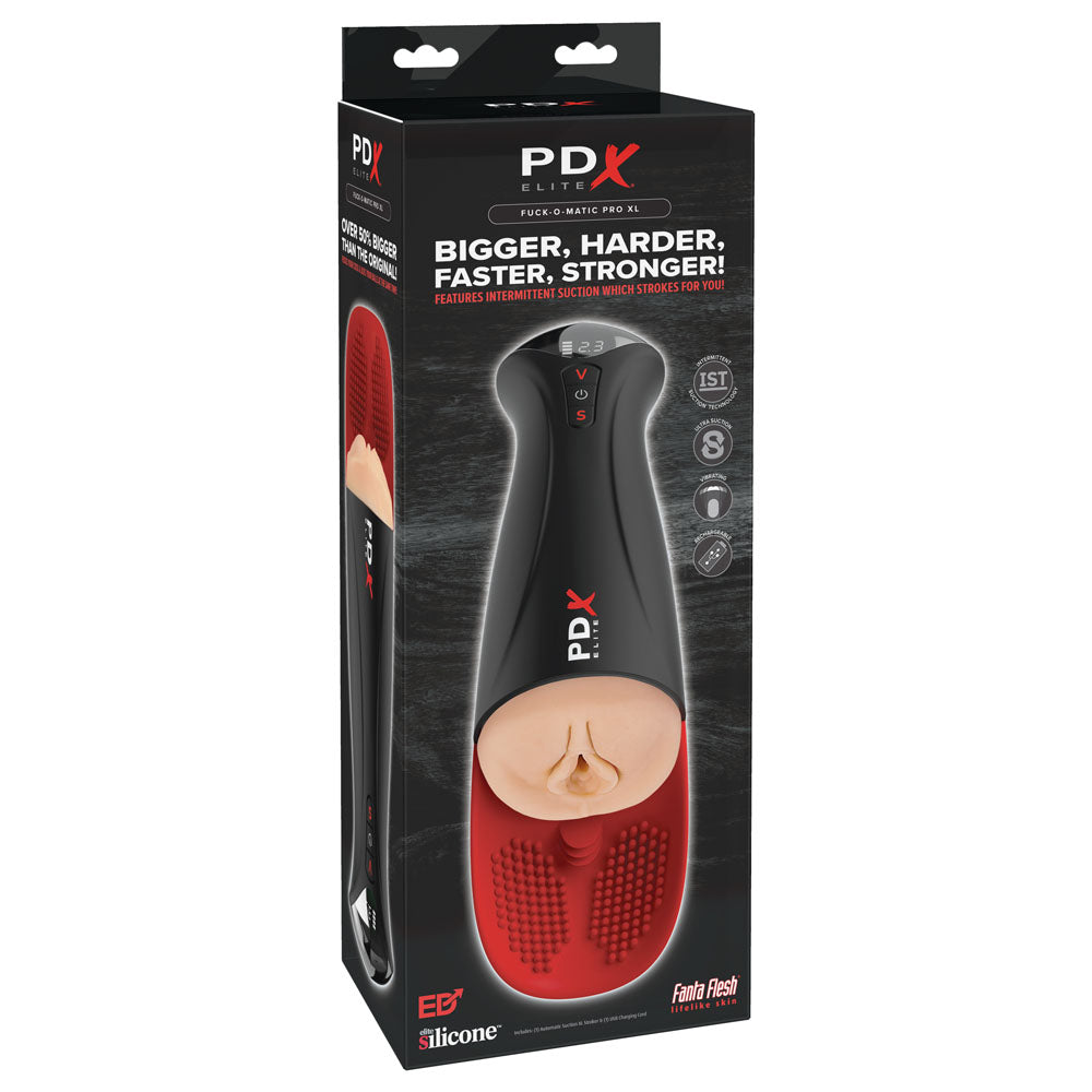 PDX Elite Fap-O-Matic Pro XL - Light - Flesh USB Rechargeable Auto Stroker