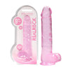 RealRock 9'' Realistic Dildo With Balls - Pink 22.9 cm Dong