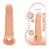 REALROCK 9'' Realistic Penis Extender with Rings - Flesh 22.9 cm Penis Extension Sleeve