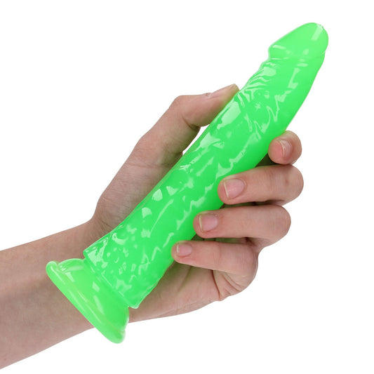 REALROCK 18 cm Slim Glow in the Dark Neon - Green - Glow in Dark Green 18 cm (7'') Dong