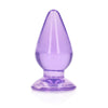 REALROCK 11.5 cm Anal Plug - Purple - Purple 11.5 cm (4.5'') Butt Plug