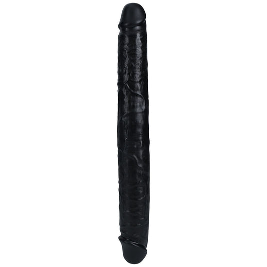 REALROCK 35cm Thick Double Dildo - Black - Black 35 cm (14'') Thick Double Dong